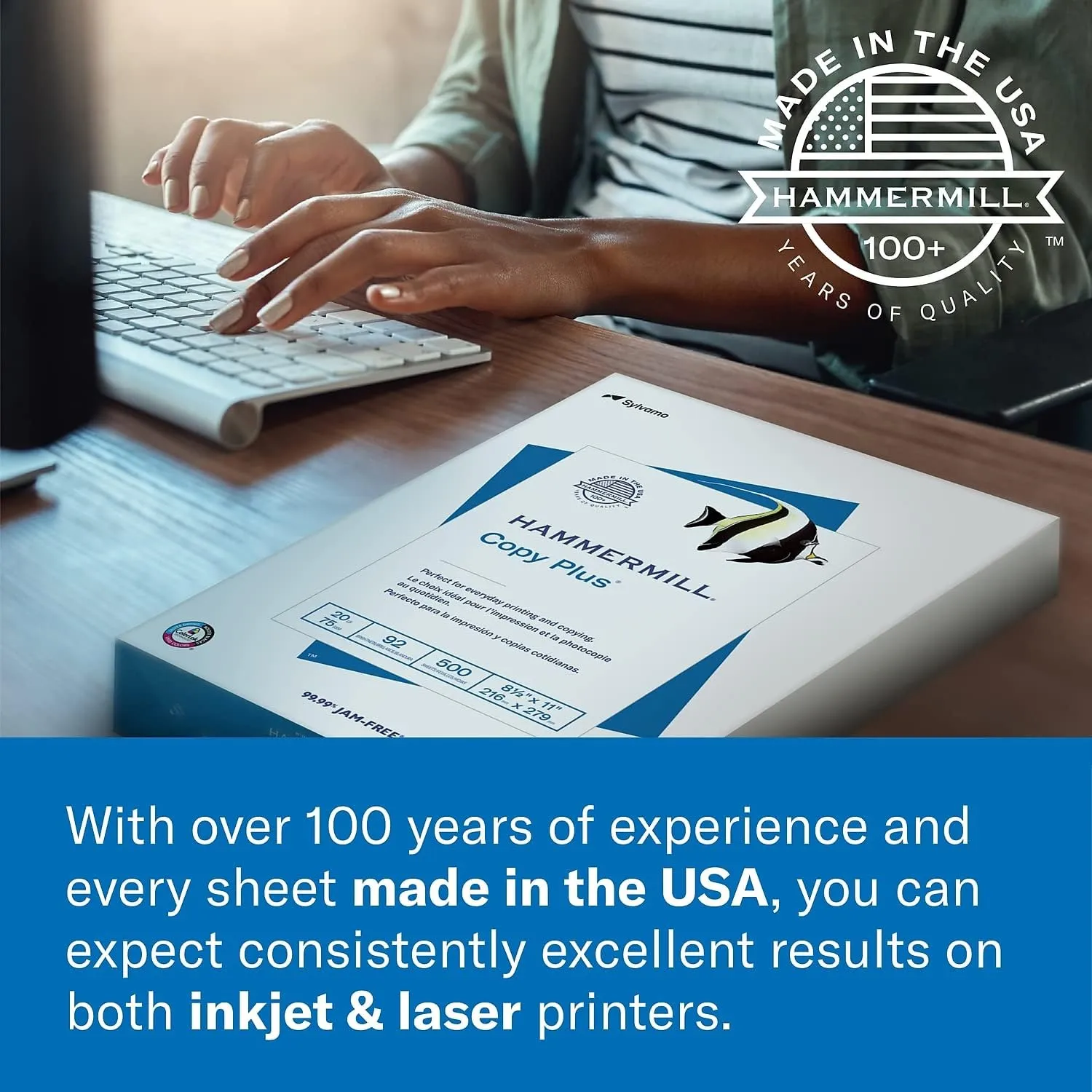 Hammermill Printer Paper, 20 Lb Copy Paper, 8.5 x 11 - 3 Ream (1,500 Sheets) - 92 Bright, Made in the USA, 500 Count (pack of 3)