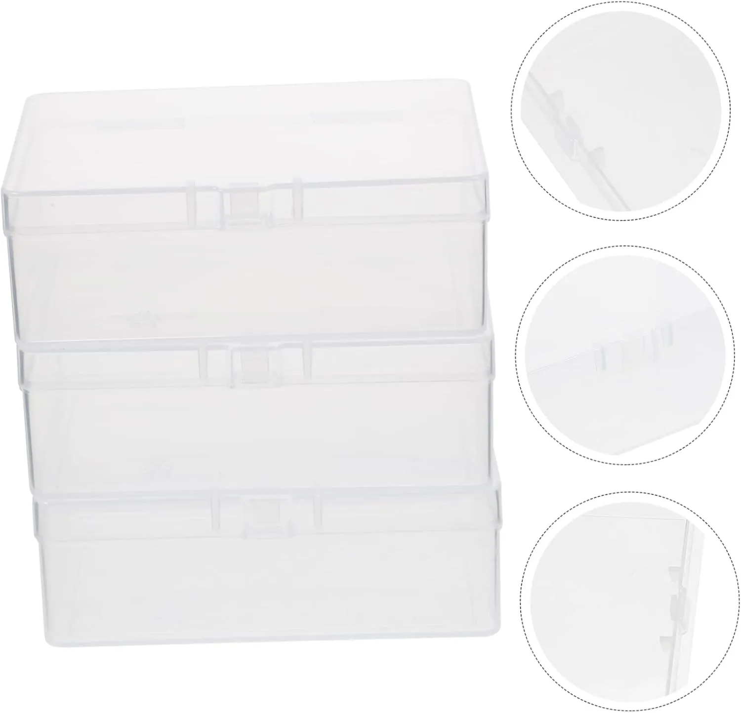 HANABASS 3sets 3pcs Playing Card Storage Boxes Organizer for Poker Cards and Game Accessories Snaps Closed Design for Easy Access and Visibility 3pcs*3