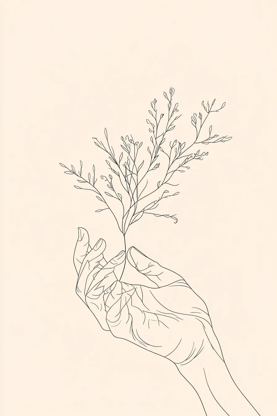Hand and Plant Canvas