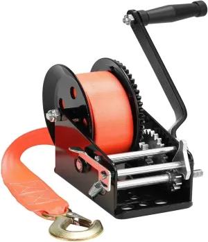 Hand Crank Winch, Steel Hand Winch Heavy Duty Rope Crank 3500lb Winch Trailer Manual Strong Winch Trailer Tool for Trailer Boat Or ATV Towing,for Trailer, Boat (1 3500lb)