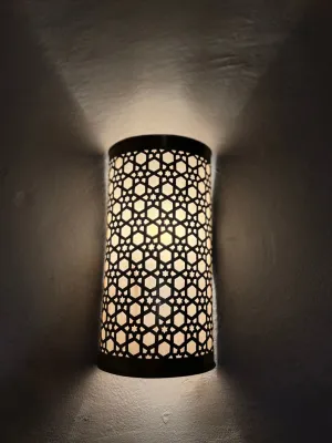 Handmade Brass Wall Sconces, Art Décor Light Fixtures -Set of Two Moroccan Wall Lights