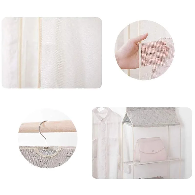 Hanging Handbag Organizer 1PC 3Colours 3Sizes Non-woven Fabric