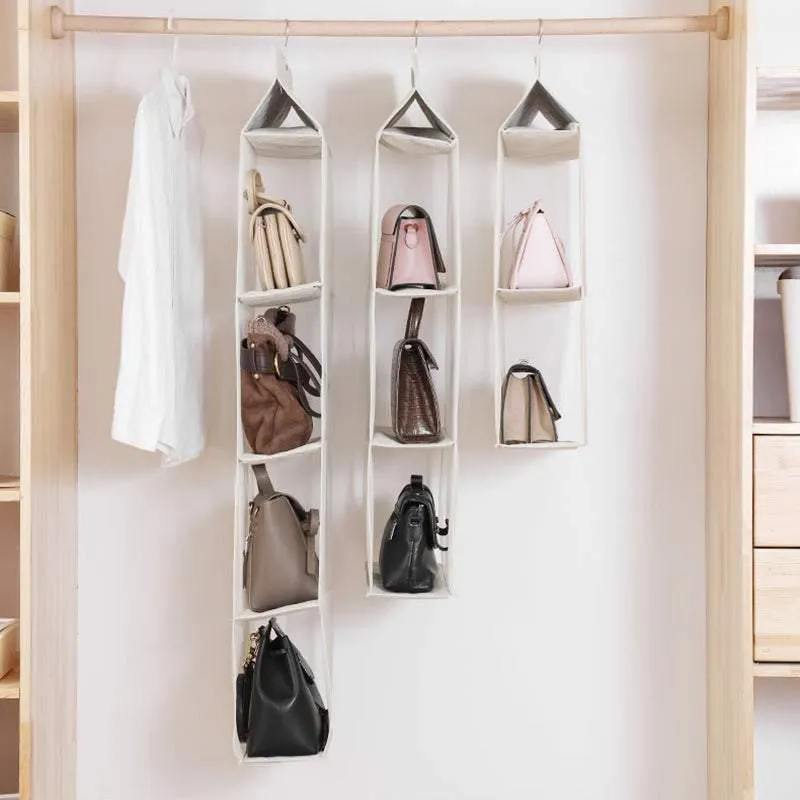 Hanging Handbag Organizer 1PC 3Colours 3Sizes Non-woven Fabric