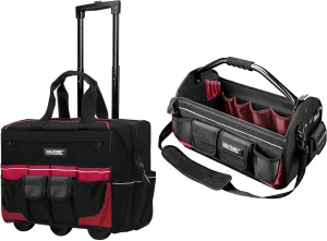 HAUTMEC 18" Rolling Tool Bag & 18" Open Top Tool Bag