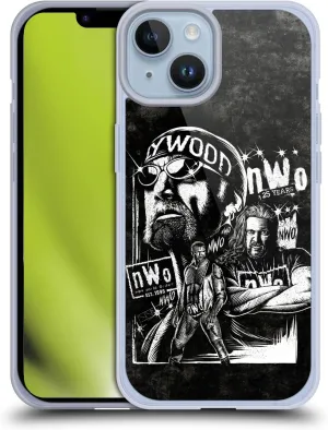 Head Case Designs Officially Licensed WWE Fathead Superstar NWO Gel Case [Military Grade Protection] Compatible with Apple iPhone 14