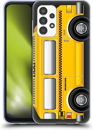 Head Case Designs Taxi Van Yellow Cab Soft Gel Case [Military Grade Protection] Compatible with Samsung Galaxy A13 (2022)