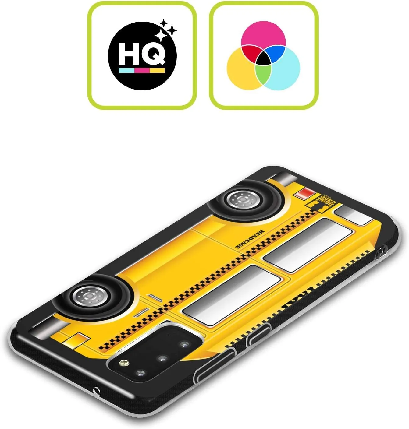 Head Case Designs Taxi Van Yellow Cab Soft Gel Case [Military Grade Protection] Compatible with Samsung Galaxy A13 (2022)