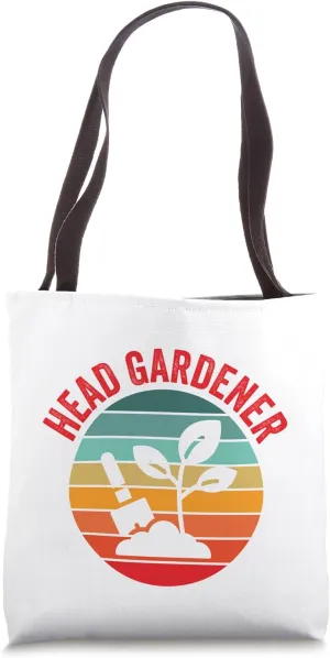 Head Gardener Funny Gardening Gardeners Plants Flowers Seeds Tote Bag