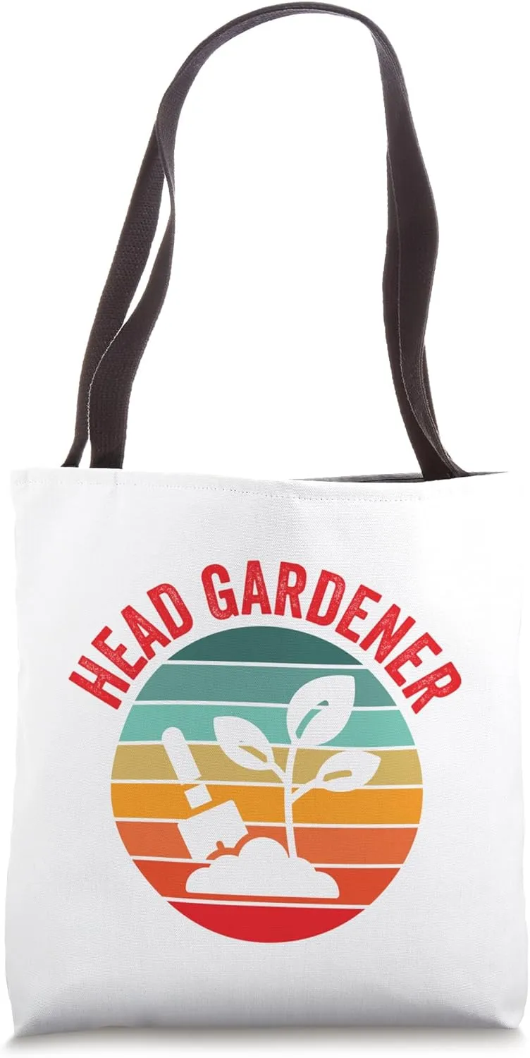 Head Gardener Funny Gardening Gardeners Plants Flowers Seeds Tote Bag