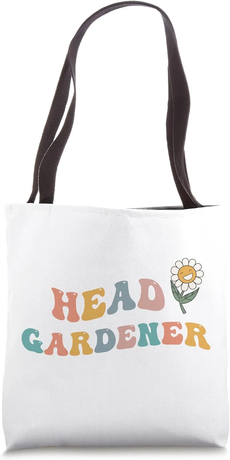 Head Gardener Funny Gardening Plants Flowers Seeds Gardeners Tote Bag
