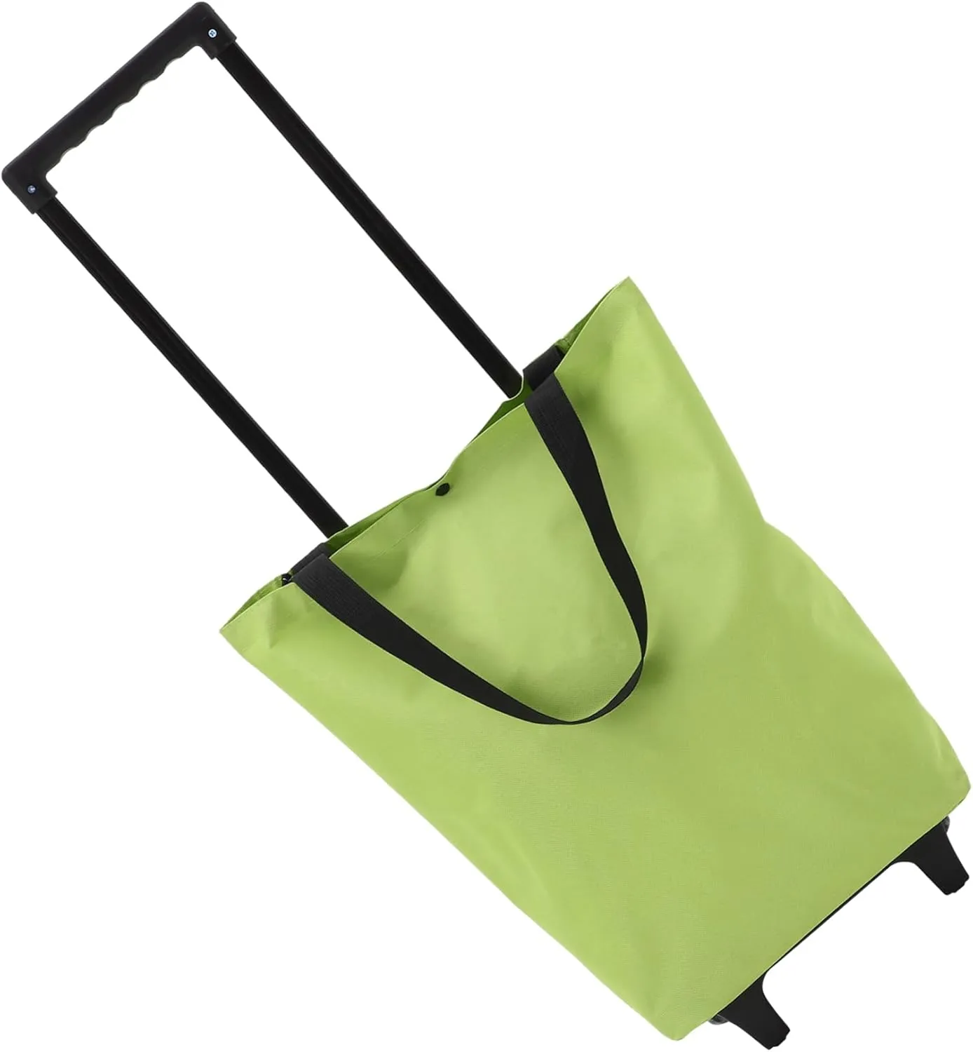 Healifty Collapsible Shopping Cart Trolley with Bag Wheels Foldable Tote Bag Portable Grocery Cart