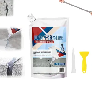 Heavy-Duty Concrete Crack Repair Adhesive,Slab Crack Repair,Caulking Glue for Concrete,Concretes Adhesive Outdoor Waterproof,For Roof Exterior Wall Gap Repair,Road Pothole Filling Liquid (White, 500g)