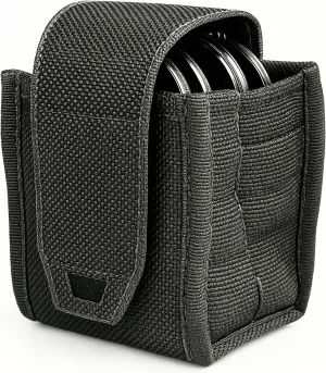 Heavy Duty Double Handcuff Pouch for Duty Belt - Perfect MOLLE Handcuff Case for Vest - Compatible with ASP/Hinged/Chain/Folding Rigid