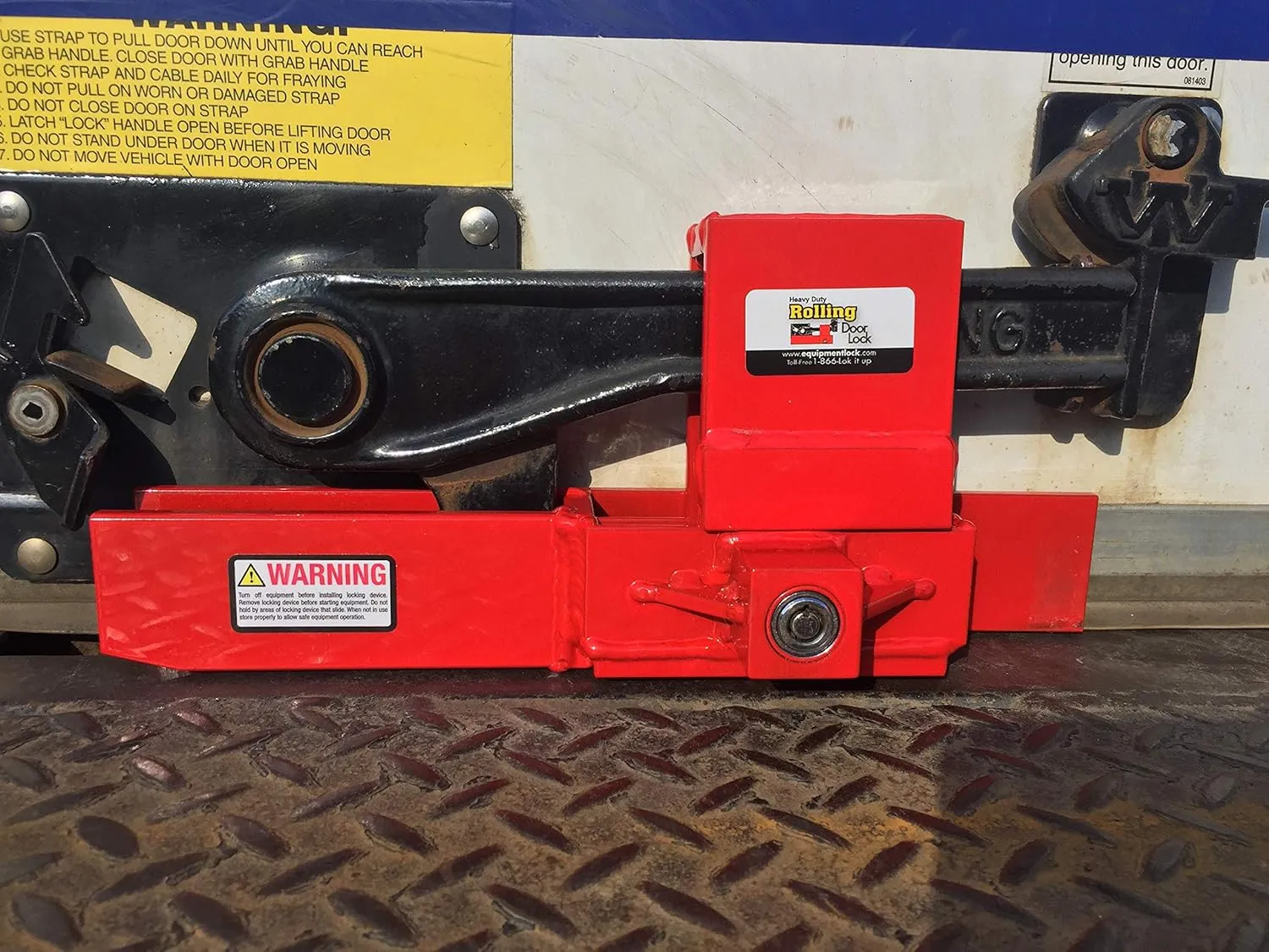 Heavy Duty Rolling Door Lock - Maximum Security for Storage Container, Trailer, or Box Truck Lock - Keyed Roll Up Door Security (Keyed Differently)