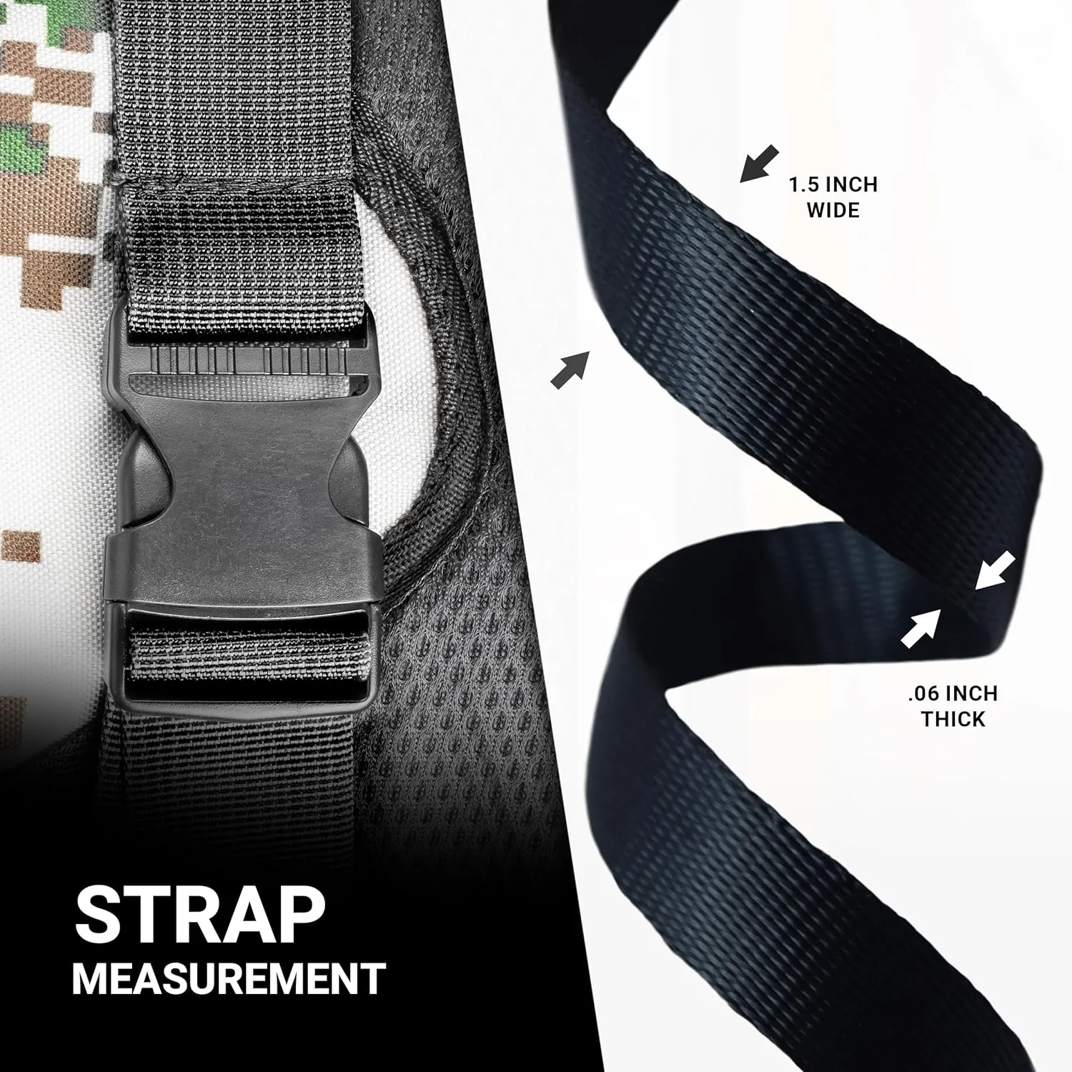 Heavyweight Polypropylene Webbing - Heavy Duty Poly Strapping for Outdoor DIY Gear Repair, 1.5 Inches