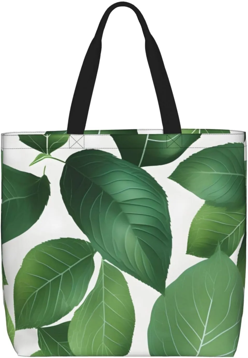 Herb Plant Leaf Print Casual Shoulder Bag Handbag Outdoors Holiday Weekender Travel Shopping
