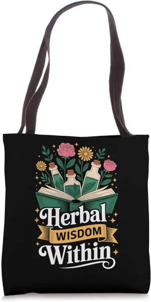 Herbal Wisdom Within Nature Book Healing Garden Herbalist Tote Bag