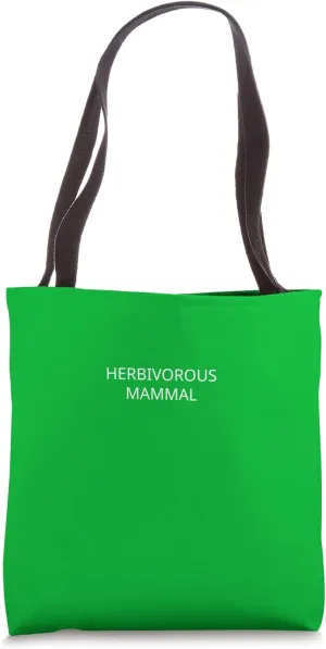 Herbivorous Mammal plant-based Tote Bag