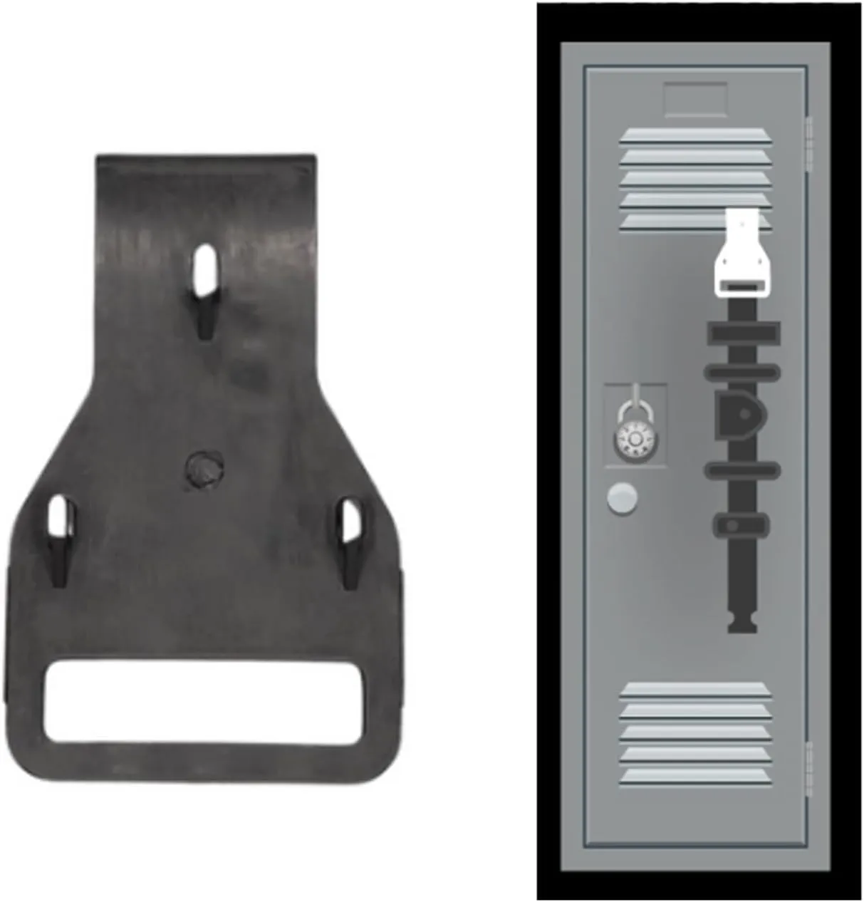 Hero's Pride Heavy Duty Locker Clip - Designed to Organize Duty Belts, Keys, and Tactical Gear - 75 lb Capacity - Fits Most Belt Buckles - Maximize Locker Space for Law Enforcement