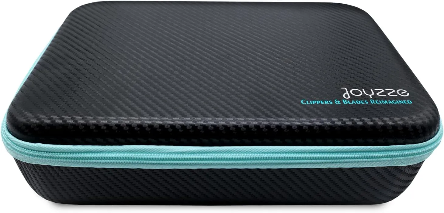 High-Capacity Blade Organizer - Stylish Teal Case Holds 22 Clipper Blades Safely