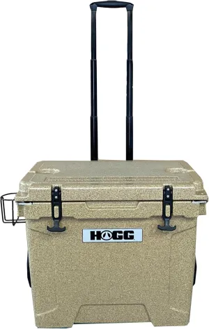 Hogg 65 qt Insulated Cooler with Wheels and Handles, Rolling Ice Chest with Wheels, Rotomolded Wheeled Coolers for Camping, Drinks, Outdoors, 65qt Blue