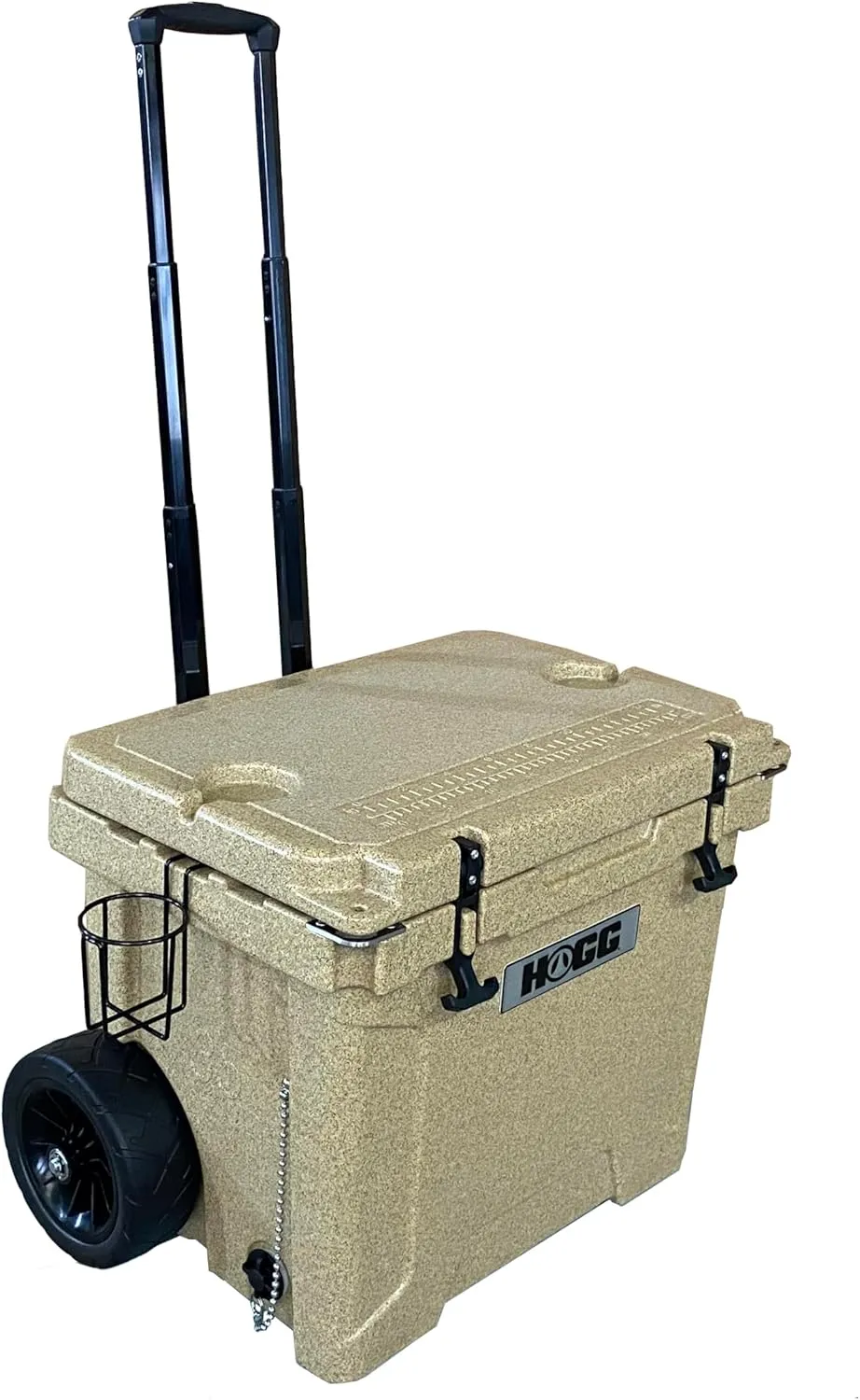 Hogg 65 qt Insulated Cooler with Wheels and Handles, Rolling Ice Chest with Wheels, Rotomolded Wheeled Coolers for Camping, Drinks, Outdoors, 65qt Blue
