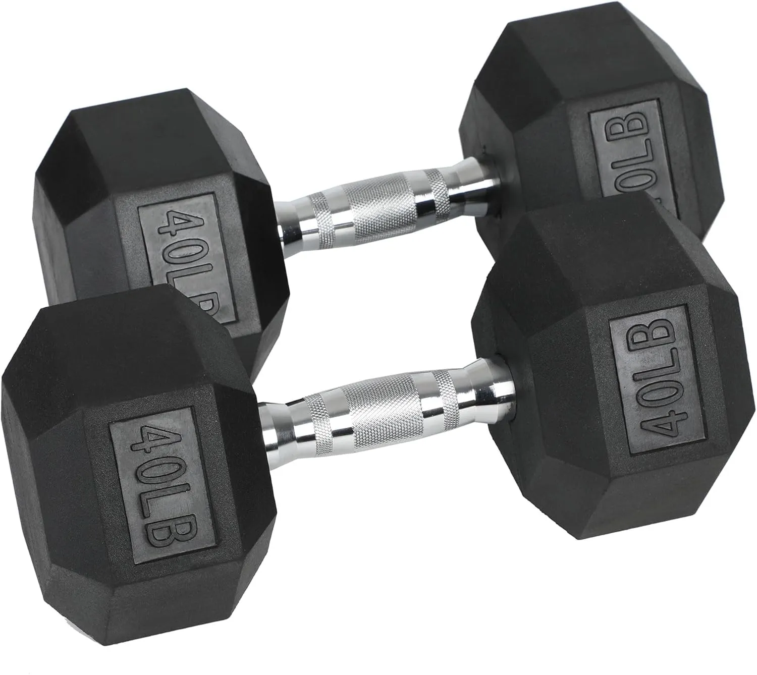 HolaHatha Iron Hexagonal Cast Exercise Dumbbell Free Weight with Contoured Textured Grip for Home Gym Exercise and Strength Training