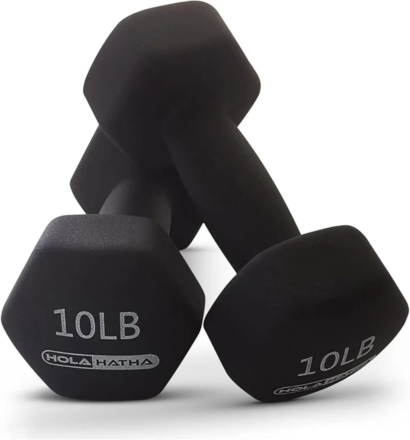 HolaHatha Neoprene Dumbbell Free Hand Weight Set with Rack, Ideal for Home Exercises to Gain Tone and Definition