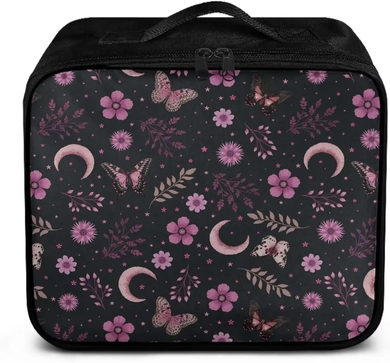 Home First Aid Kit Butterfly Floral Print First Aid Case Empty Medical Bag Medicine Emergency Survival Kit Storage Box with Handles
