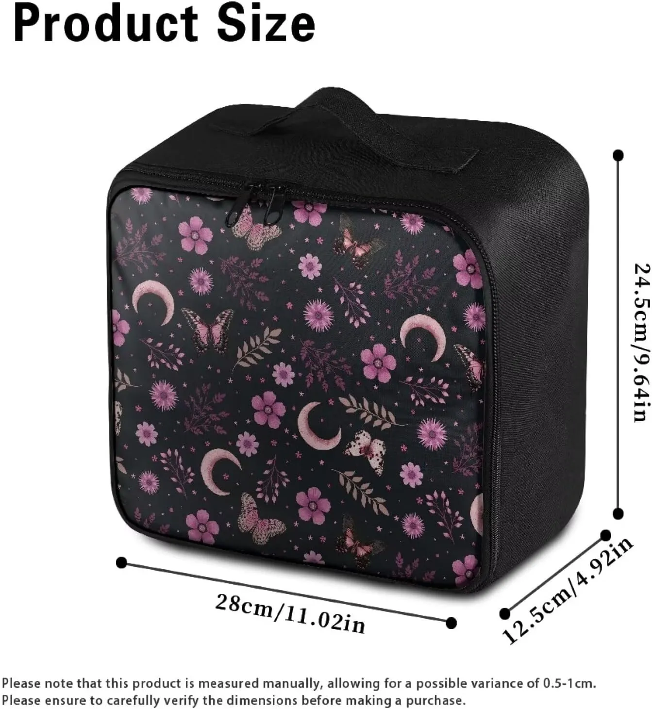 Home First Aid Kit Butterfly Floral Print First Aid Case Empty Medical Bag Medicine Emergency Survival Kit Storage Box with Handles