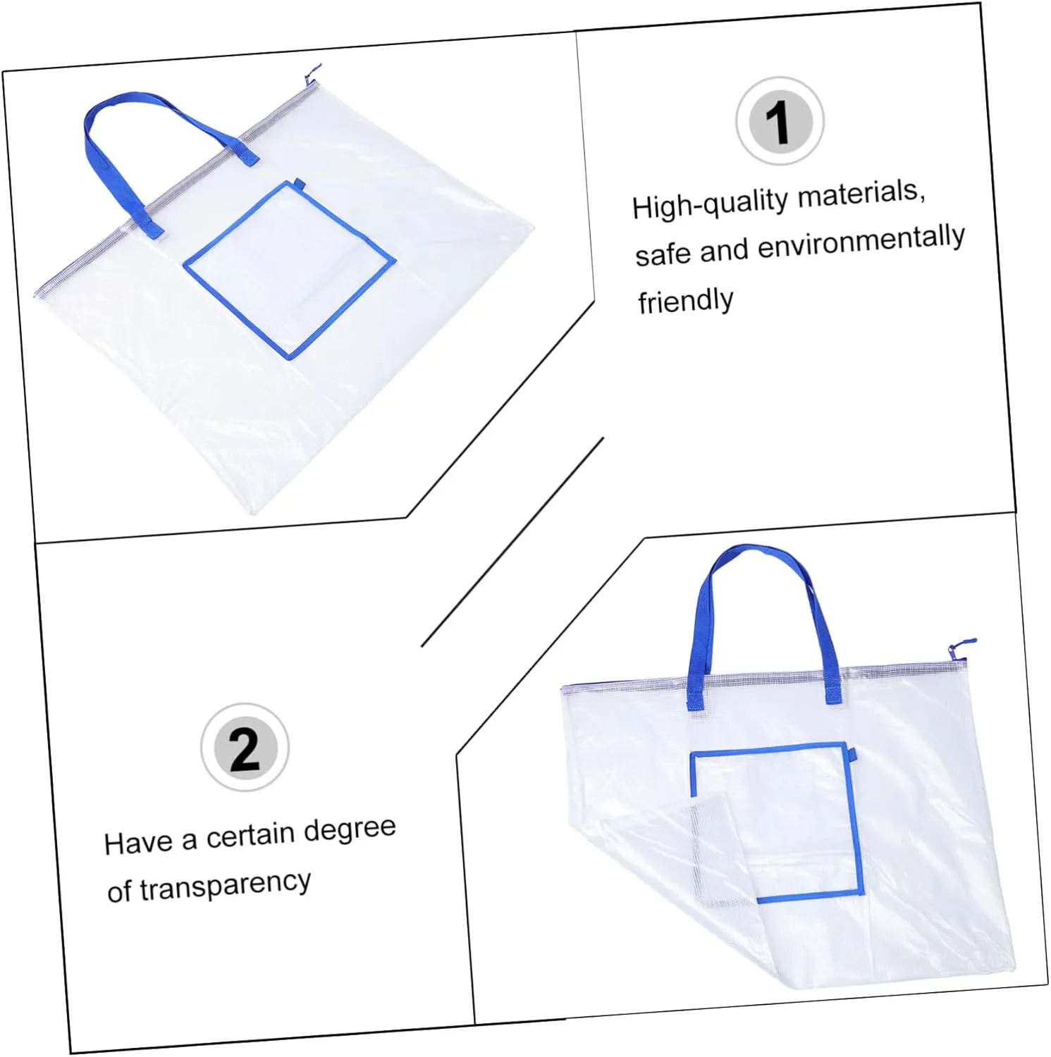 HOMSFOU Art Supply Pouch for Teachers Large Storage Bag Handle Zipper for Poster Bulletin Board Items