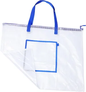 HOMSFOU Art Supply Pouch for Teachers Large Storage Bag Handle Zipper for Poster Bulletin Board Items
