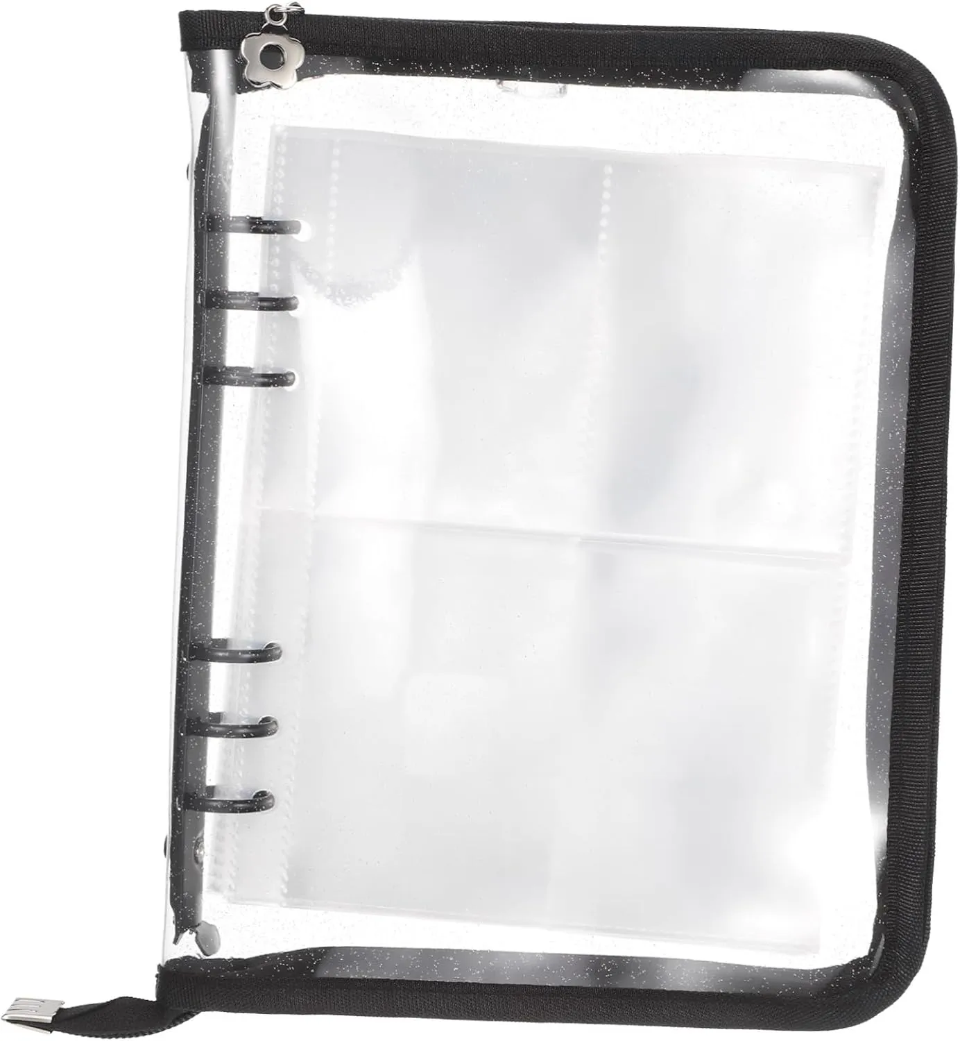 HOMSFOU Sticker Album Organizer with Zipper Binder Storage for Stickers Cards More Multi Functional with Single Four Elegant Spacious Design