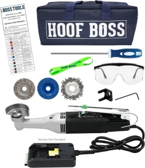 Hoof Boss - Goat Hoof Trimmers Basic Mobile Set - Requires 20 Volt Battery Not Included - Goat Hooves Trimmer Tool Kit - Grinder Discs and Accessories Included