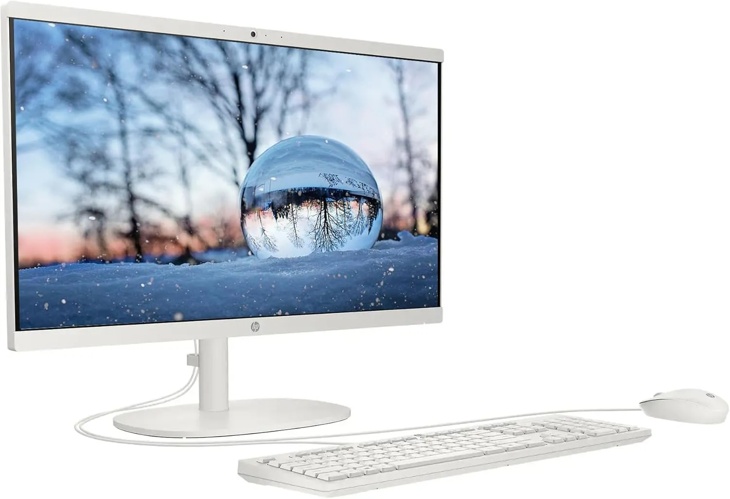 HP 21.5" FHD All-in-One Desktop Computer, 64GB RAM 2.5TB Storage (2TB SSD 512GB Docking Station Set), Dual-Core Intel Celeron, Windows 11 Pro with Microsoft Office Home & Business Included, Snow White