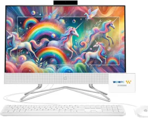 HP 22 inch All-in-One Desktop PC • 2024 Latest Model • Microsoft Office Trial • FHD Display • 32GB RAM • 1TB Storage (512GB SSD   512GB External HD) • Intel Celeron CPU • w/WOWPC Bundle • Win 11 Pro