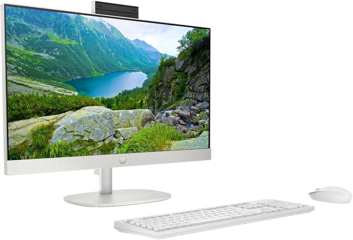 HP 27" All-in-One Desktop Computer, FHD IPS Display, 12-core Intel Core Ultra 5-125U Processor, 32GB DDR5, 1TB SSD, Wi-Fi 6, HDMI, Wireless KB&Mouse, Windows 11 Home, WOWPC Bundle
