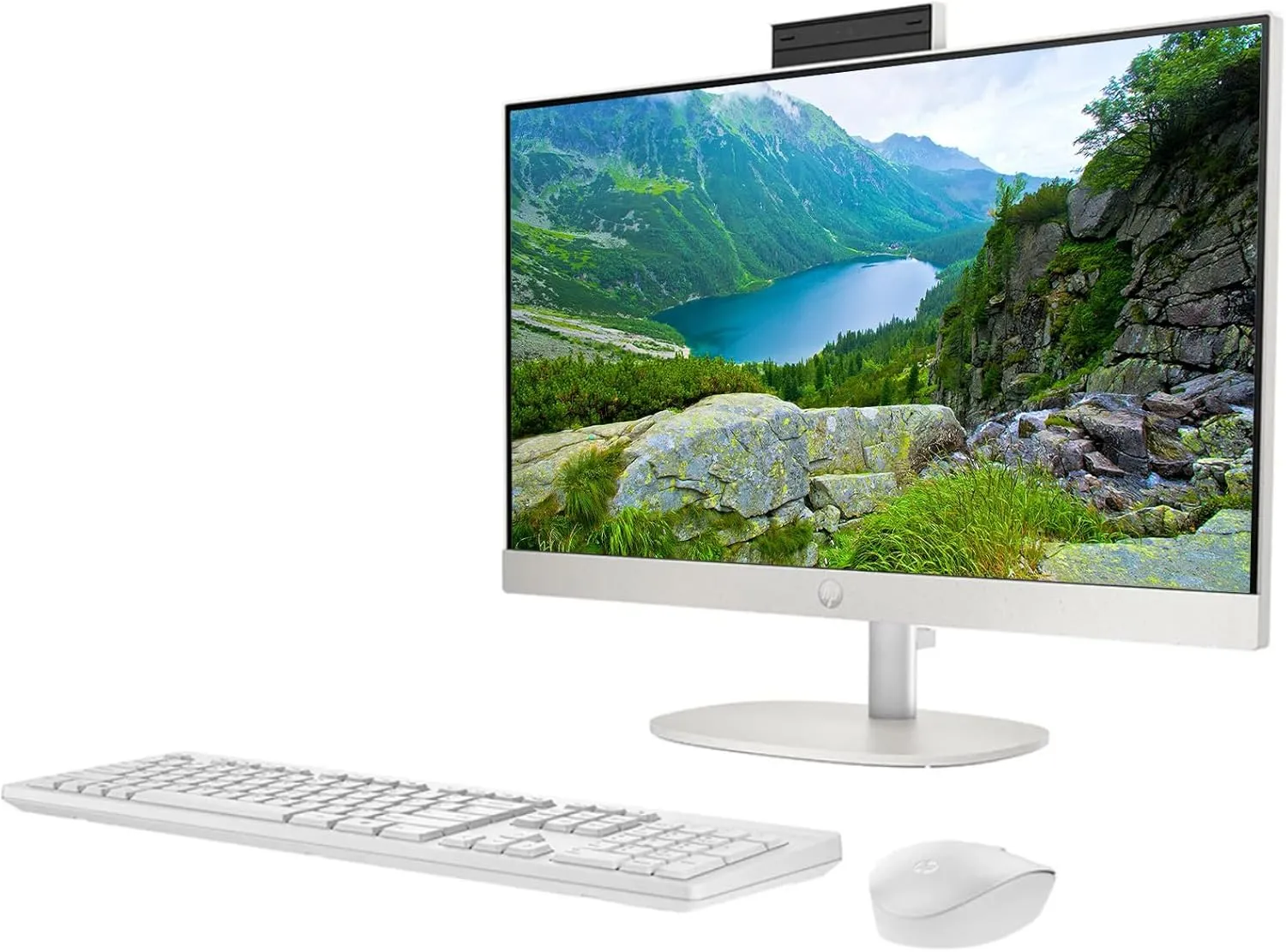 HP 27" All-in-One Desktop Computer, FHD IPS Display, 12-core Intel Core Ultra 5-125U Processor, 32GB DDR5, 1TB SSD, Wi-Fi 6, HDMI, Wireless KB&Mouse, Windows 11 Home, WOWPC Bundle