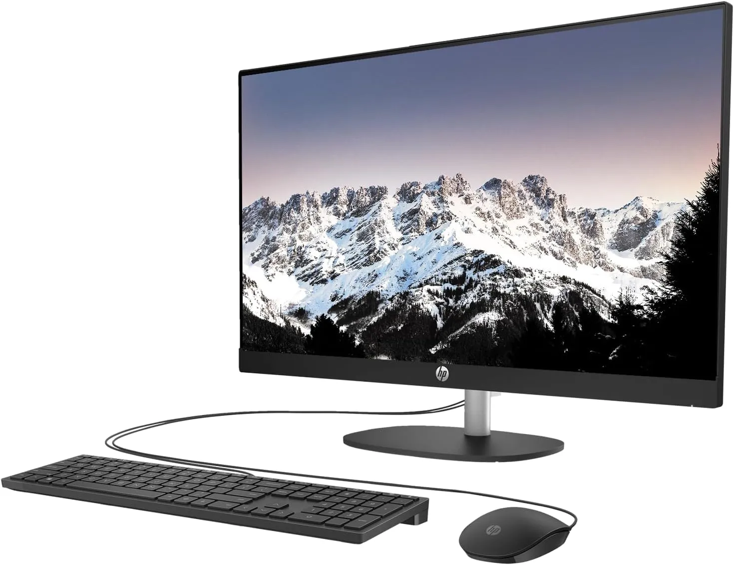 HP Business 27" 13th i7 All in One Desktop Computer, FHD Display, 64GB RAM, 1TB SSD, IR Camera, RJ-45, Wi-Fi 6, Wired KB & Mouse, Windows 11 Pro, Black, with Adata 512 External SSD Bundle