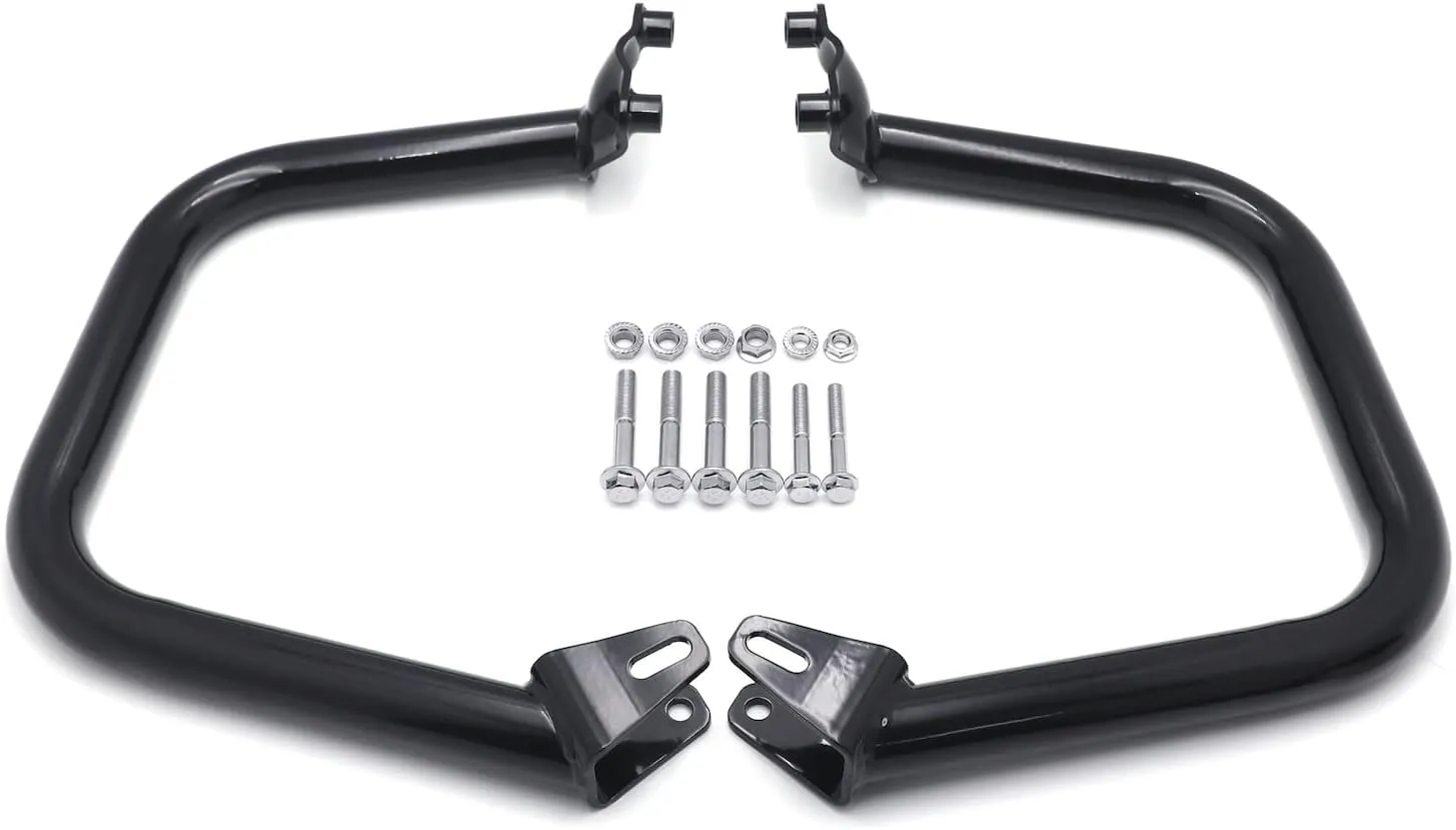 HTTMT- Glossy Black Engine Guard Highway Crash Bar Compatible with 15-22 H-D Street Rod 500 XG 750 XG [P/N:MT504-008-GBK]