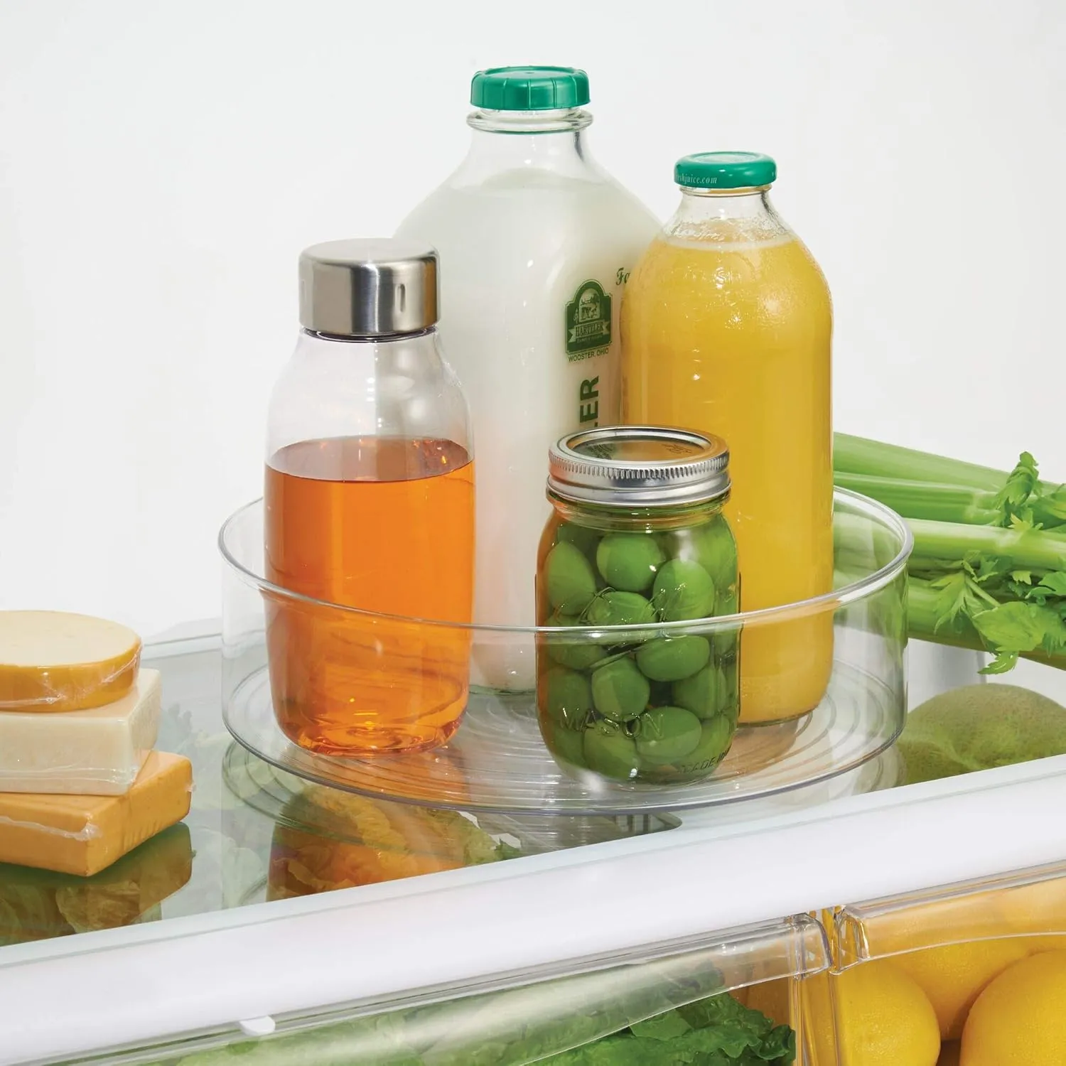 iDesign Fridge/Freeze Binz Turntable, Clear