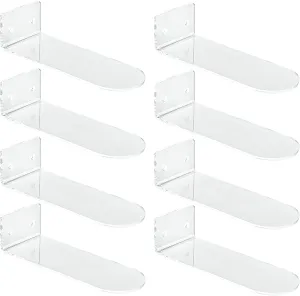 IEEK Floating Shoe Display 8 Pack,Levitating Acrylic Shoe Shelf for Wall,Clear Wall Mounted Shoe Rack Sneaker Display Shelves Space Saving Shoe Organizer Holder for Sneaker Collection