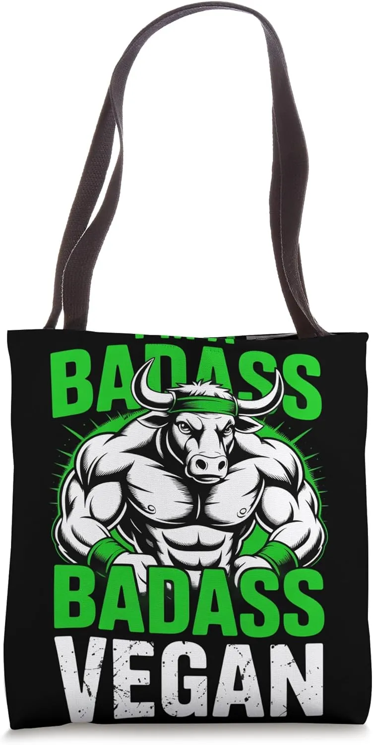 I'm A Badass Vegetarian Weightlifter Vegan Bodybuilder Tote Bag