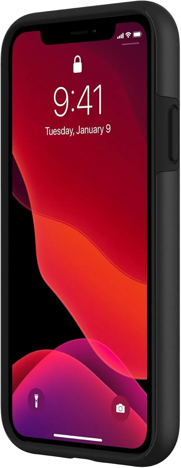 Incipio DualPro Classic Case for iPhone XR (6.1") – Slim Dual-Layer Protective Case with 10ft Drop Protection, Shock-Absorbing, Scratch-Resistant Cover – Jet Black