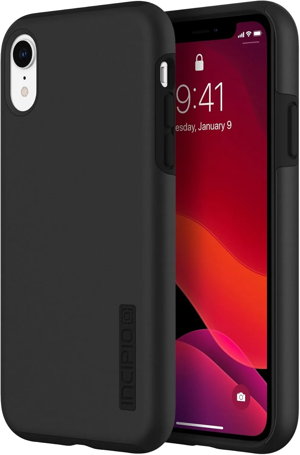 Incipio DualPro Classic Case for iPhone XR (6.1") – Slim Dual-Layer Protective Case with 10ft Drop Protection, Shock-Absorbing, Scratch-Resistant Cover – Jet Black
