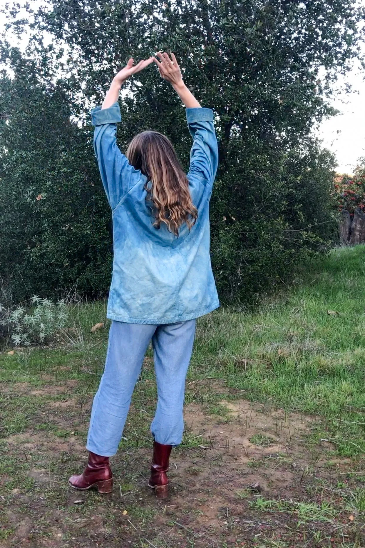 Indigo Oversized Canvas Jacket