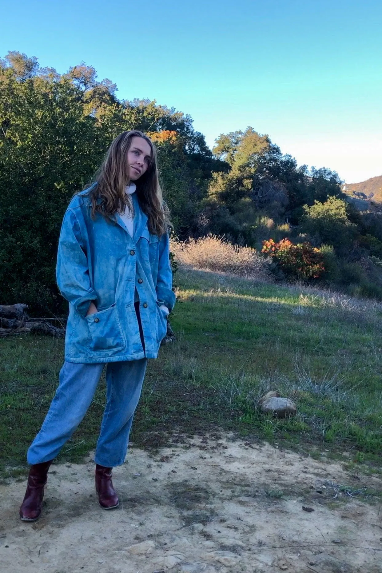 Indigo Oversized Canvas Jacket