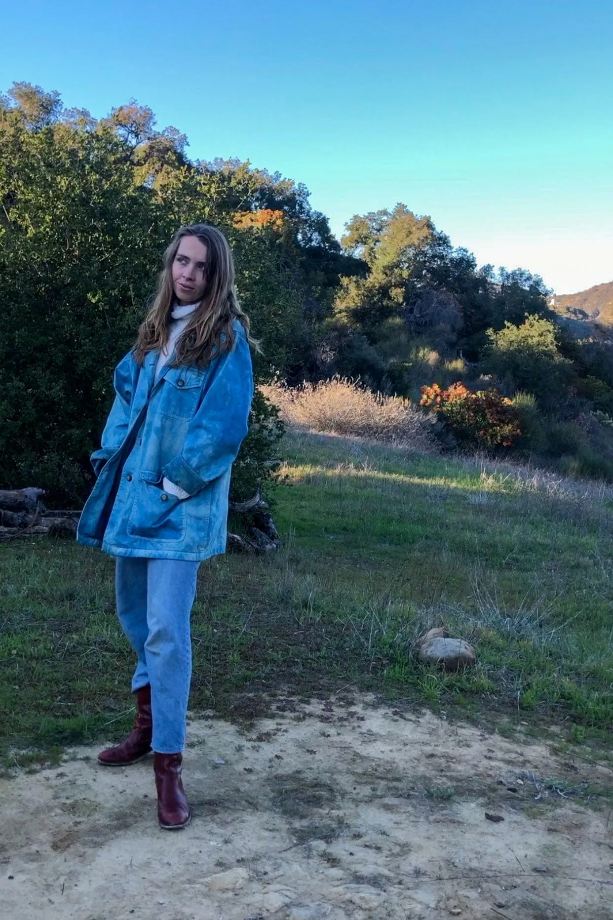 Indigo Oversized Canvas Jacket