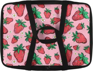 Insulated Casserole Carrier 9x13 Pink Strawberry Casserole Carriers for Hot or Cold Food Travel Food Bag Casserole Dish Carrying Case with Handle and Lid, Pioneer Woman Dishes Carrier