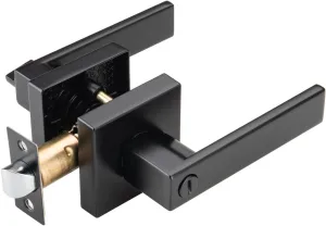 Interior Matte Black Door Handle,Privacy Door Lever for Bath & Bed,Keyless Door Lock Door Knob